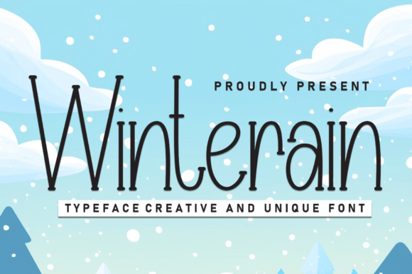 Discover Winterain: A Display Font with a Spirited, Sweetheart Style
