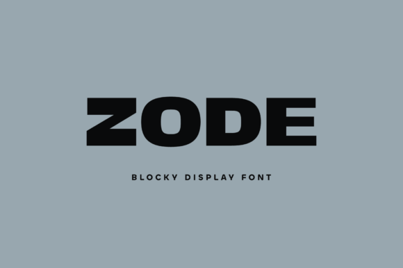 Zode: A Bold Display Typeface for Maximum Impact